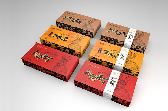 自贡冷吃兔包装纸盒定制|传递四川美食文化